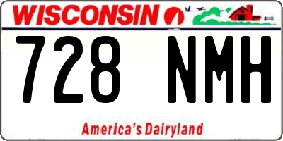 WI license plate 728NMH