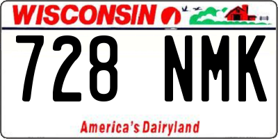 WI license plate 728NMK