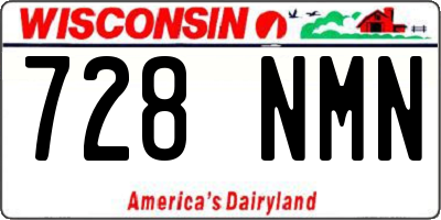 WI license plate 728NMN