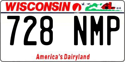 WI license plate 728NMP