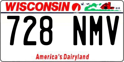 WI license plate 728NMV