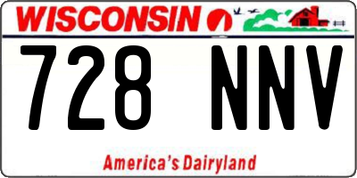 WI license plate 728NNV