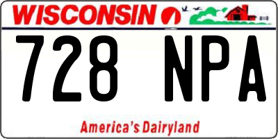 WI license plate 728NPA