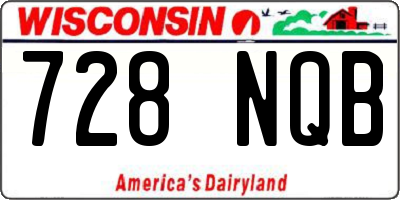 WI license plate 728NQB