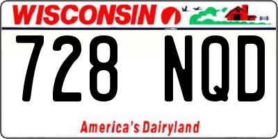 WI license plate 728NQD
