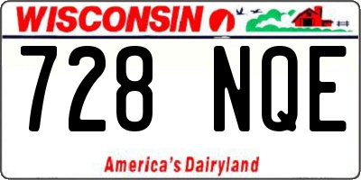 WI license plate 728NQE