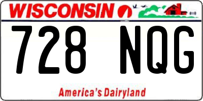 WI license plate 728NQG