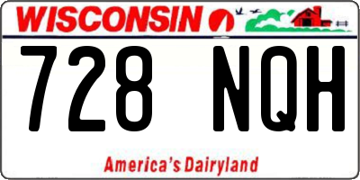 WI license plate 728NQH
