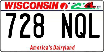 WI license plate 728NQL