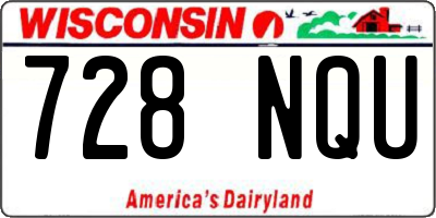 WI license plate 728NQU