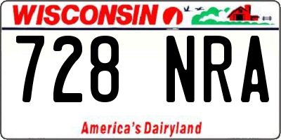 WI license plate 728NRA