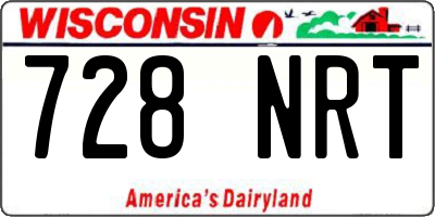 WI license plate 728NRT