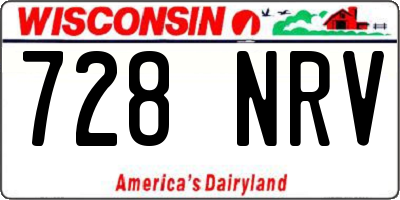 WI license plate 728NRV