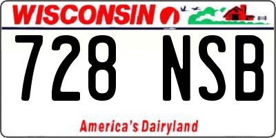 WI license plate 728NSB