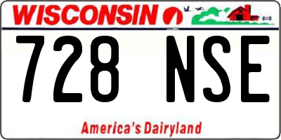 WI license plate 728NSE