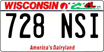 WI license plate 728NSI