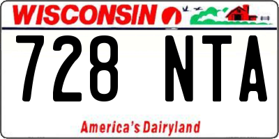 WI license plate 728NTA
