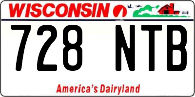 WI license plate 728NTB