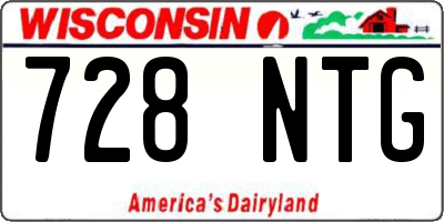 WI license plate 728NTG