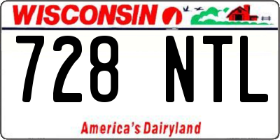 WI license plate 728NTL