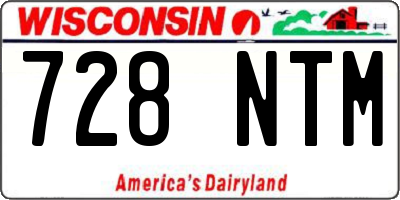 WI license plate 728NTM