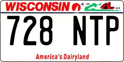 WI license plate 728NTP