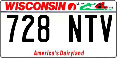 WI license plate 728NTV