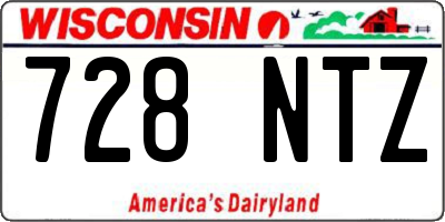 WI license plate 728NTZ