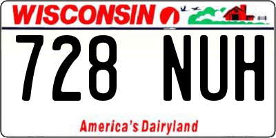WI license plate 728NUH