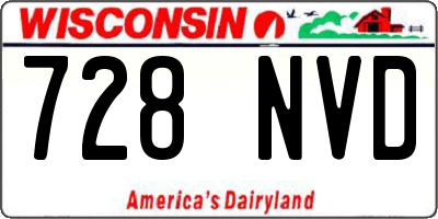 WI license plate 728NVD
