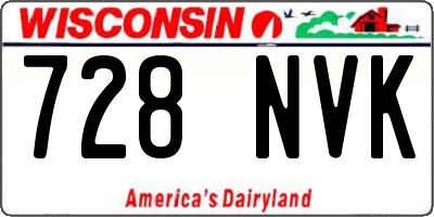 WI license plate 728NVK