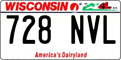 WI license plate 728NVL