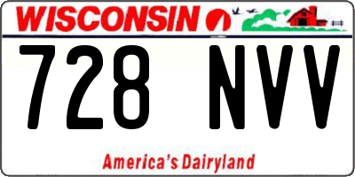 WI license plate 728NVV