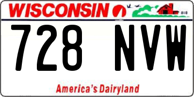 WI license plate 728NVW