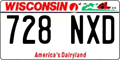 WI license plate 728NXD