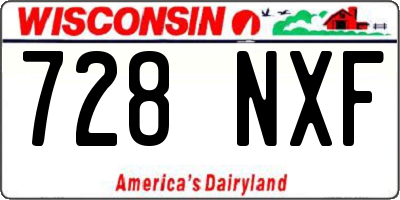 WI license plate 728NXF