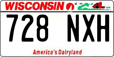WI license plate 728NXH
