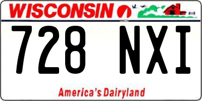WI license plate 728NXI