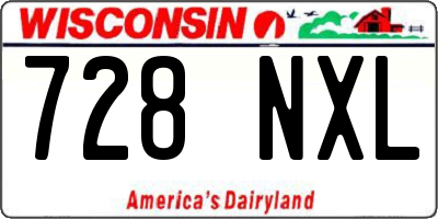 WI license plate 728NXL