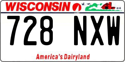 WI license plate 728NXW