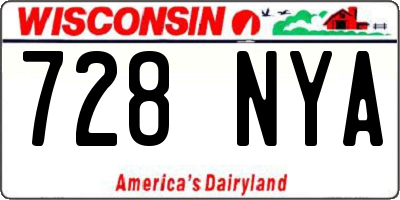 WI license plate 728NYA