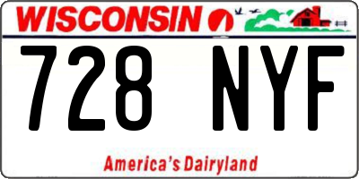 WI license plate 728NYF