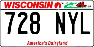 WI license plate 728NYL