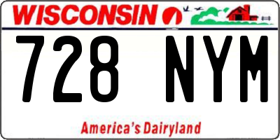 WI license plate 728NYM