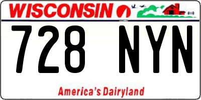 WI license plate 728NYN