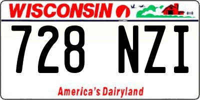WI license plate 728NZI