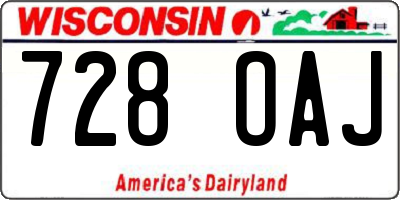WI license plate 728OAJ
