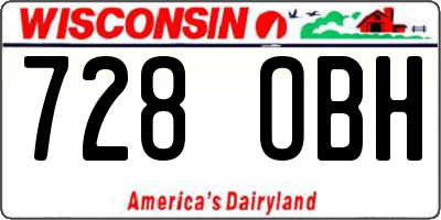 WI license plate 728OBH