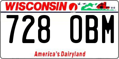 WI license plate 728OBM