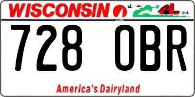 WI license plate 728OBR